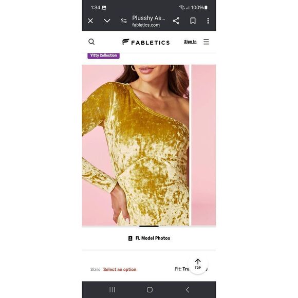 New Small Fabletic Yitty Olive Juice Plusshin Asymmetrical Bodysuit One Shoulder - Picture 4 of 10